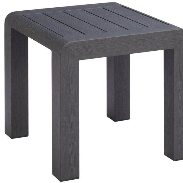 HomeRoots 22" Black Aluminum Square End Table - Modern Design, Lightweight & Versatile for Any Room Décor 668545