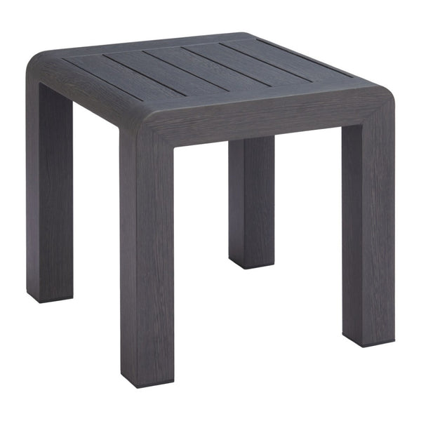 HomeRoots 22" Black Aluminum Square End Table - Modern Design, Lightweight & Versatile for Any Room Décor 668545