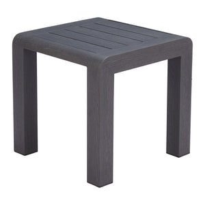 HomeRoots 22" Black Aluminum Square End Table - Modern Design, Lightweight & Versatile for Any Room Décor 668545