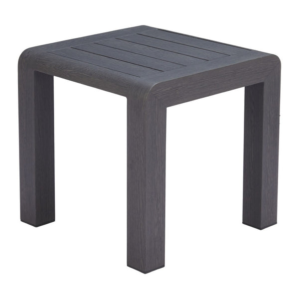 HomeRoots 22" Black Aluminum Square End Table - Modern Design, Lightweight & Versatile for Any Room Décor 668545
