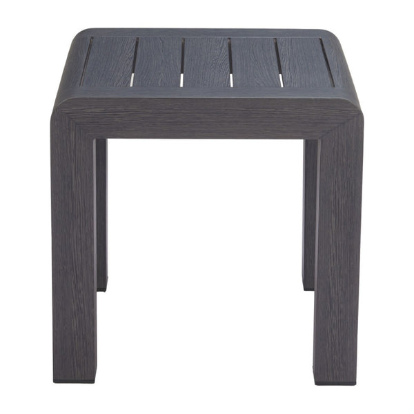 HomeRoots 22" Black Aluminum Square End Table - Modern Design, Lightweight & Versatile for Any Room Décor 668545