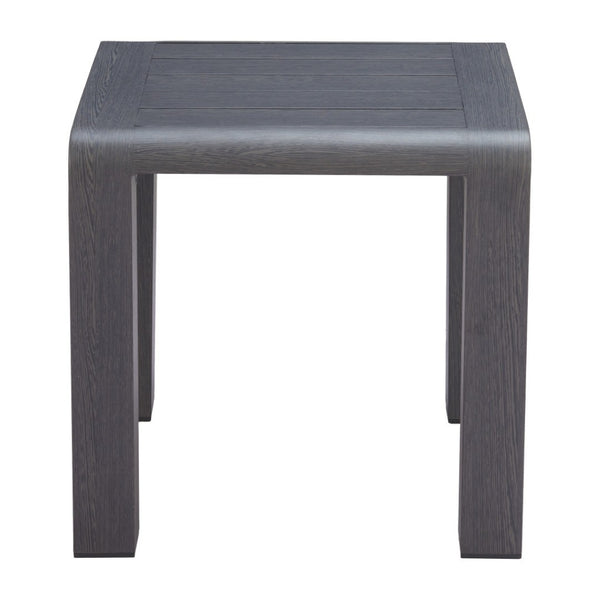 HomeRoots 22" Black Aluminum Square End Table - Modern Design, Lightweight & Versatile for Any Room Décor 668545