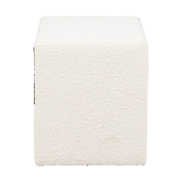HomeRoots 16" Ivory Wood Woven Texture Nightstand - Stylish, Multi-Functional, and Ready to Use for Any Space 668551