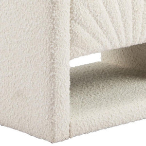 HomeRoots 16" Ivory Wood Woven Texture Nightstand - Stylish, Multi-Functional, and Ready to Use for Any Space 668551