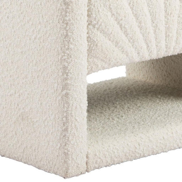 HomeRoots 16" Ivory Wood Woven Texture Nightstand - Stylish, Multi-Functional, and Ready to Use for Any Space 668551