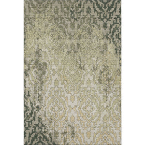 HomeRoots 8' X 10' Washable Medallion Area Rug with UV Protection in Green, Beige & Taupe for Stylish Spaces 668595