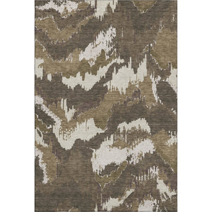 HomeRoots 8' X 10' Abstract Washable Area Rug with UV Protection - Stylish, Durable, Stain-Resistant Comfort! 668637