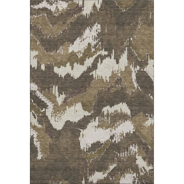 HomeRoots 8' X 10' Abstract Washable Area Rug with UV Protection - Stylish, Durable, Stain-Resistant Comfort! 668637