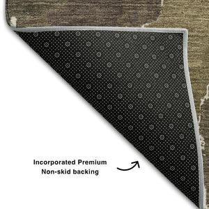 HomeRoots 8' X 10' Abstract Washable Area Rug with UV Protection - Stylish, Durable, Stain-Resistant Comfort! 668637