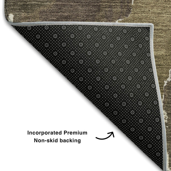 HomeRoots 8' X 10' Abstract Washable Area Rug with UV Protection - Stylish, Durable, Stain-Resistant Comfort! 668637
