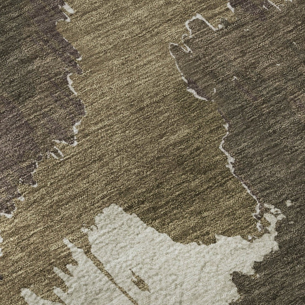 HomeRoots 8' X 10' Abstract Washable Area Rug with UV Protection - Stylish, Durable, Stain-Resistant Comfort! 668637