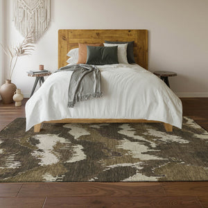HomeRoots 8' X 10' Abstract Washable Area Rug with UV Protection - Stylish, Durable, Stain-Resistant Comfort! 668637