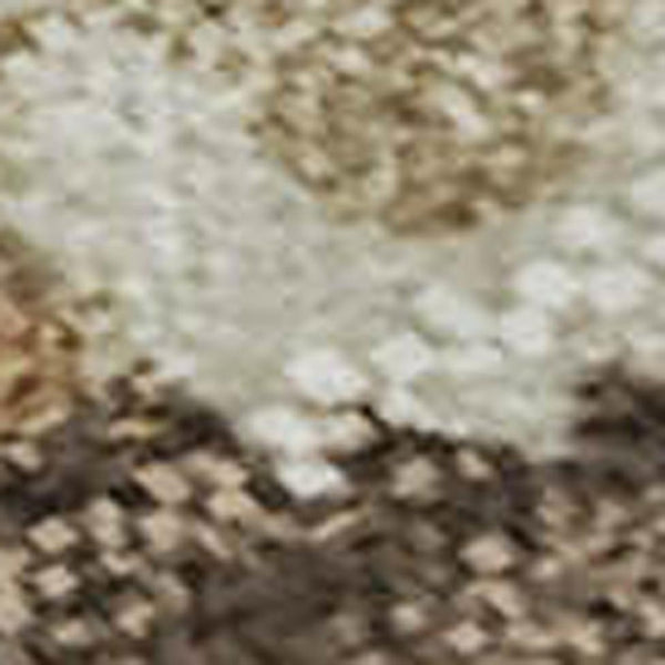 HomeRoots 5' X 8' Abstract Chocolate Ivory Beige Area Rug - Washable, UV Protected, Perfect for Busy Homes! 668641