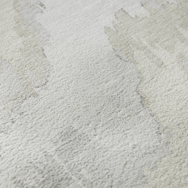 HomeRoots 10' X 14' Ivory and Beige Abstract Washable Area Rug - UV Protected, Soft, Stylish, Family-Friendly 668669