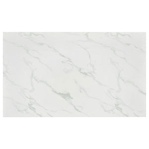 English Elm Caston Carrara Faux Marble Top Dining Table with Chrome Steel Legs — Contemporary Rectangular Elegance, 64" Long B062P350427