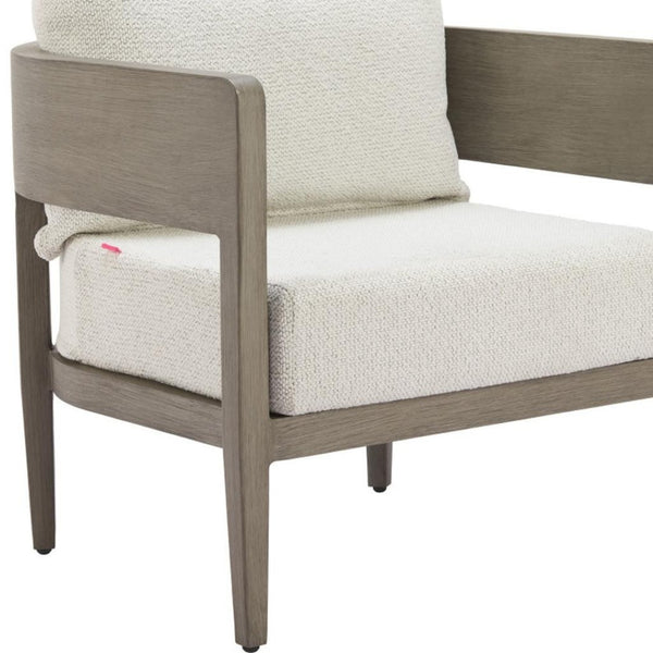 HomeRoots 28" Beige Upholstered Arm Chair - Modern Comfort with Durable Design for Living Spaces & Offices 668770
