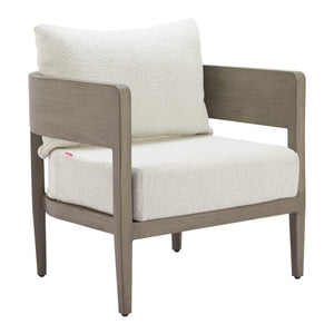 HomeRoots 28" Beige Upholstered Arm Chair - Modern Comfort with Durable Design for Living Spaces & Offices 668770