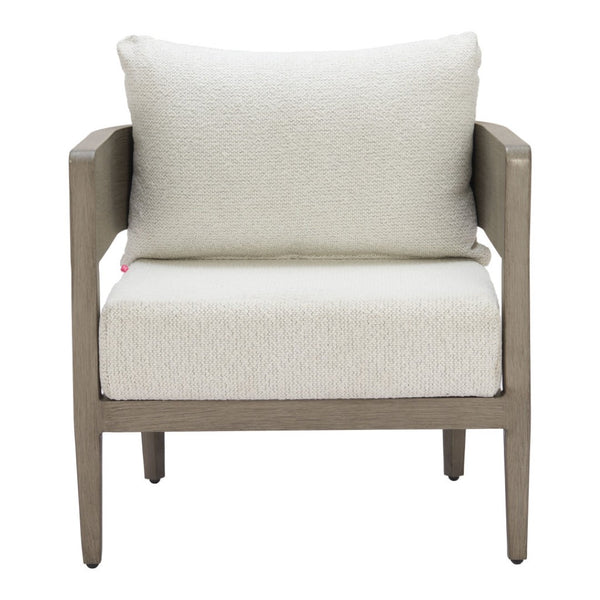 HomeRoots 28" Beige Upholstered Arm Chair - Modern Comfort with Durable Design for Living Spaces & Offices 668770