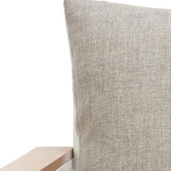 HomeRoots 31" White Upholstered Arm Chair - Modern Accent with Durable Frame, Cozy Comfort & Easy Care Slipcover 668771
