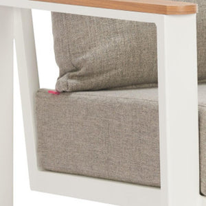 HomeRoots 31" White Upholstered Arm Chair - Modern Accent with Durable Frame, Cozy Comfort & Easy Care Slipcover 668771
