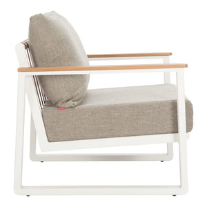 HomeRoots 31" White Upholstered Arm Chair - Modern Accent with Durable Frame, Cozy Comfort & Easy Care Slipcover 668771