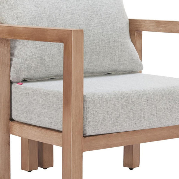 HomeRoots 29" Gray Upholstered Arm Chair - Stylish Comfort with Slipcover, Padded Arms, and Durable Design 668772