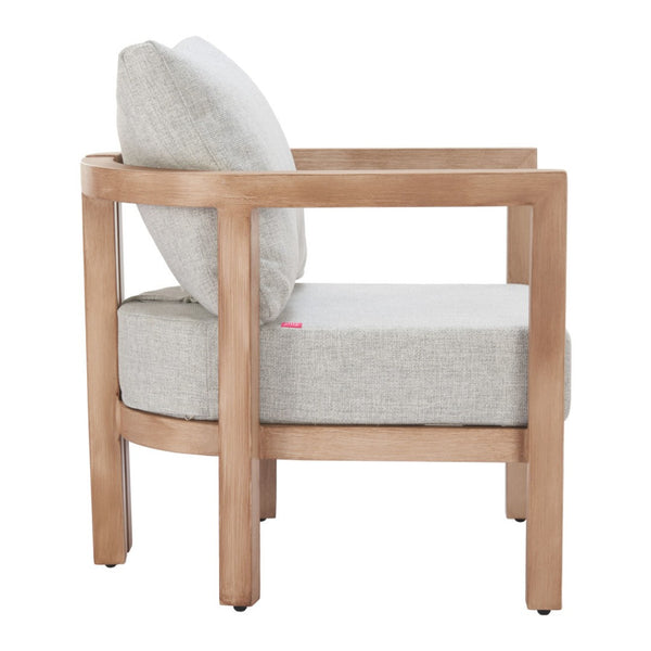 HomeRoots 29" Gray Upholstered Arm Chair - Stylish Comfort with Slipcover, Padded Arms, and Durable Design 668772