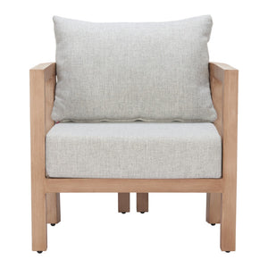 HomeRoots 29" Gray Upholstered Arm Chair - Stylish Comfort with Slipcover, Padded Arms, and Durable Design 668772
