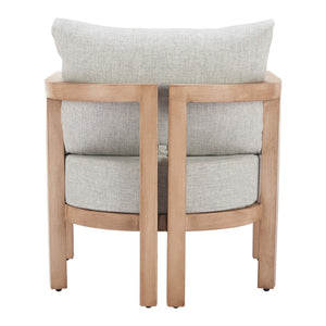 HomeRoots 29" Gray Upholstered Arm Chair - Stylish Comfort with Slipcover, Padded Arms, and Durable Design 668772