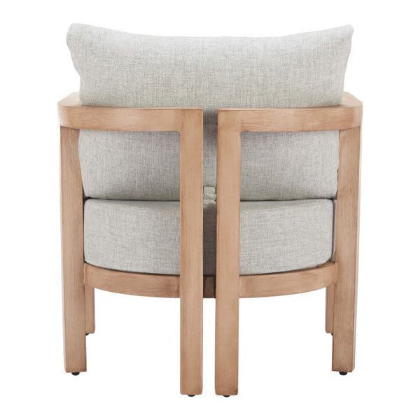 HomeRoots 29" Gray Upholstered Arm Chair - Stylish Comfort with Slipcover, Padded Arms, and Durable Design 668772