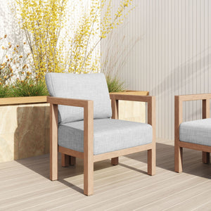 HomeRoots 29" Gray Upholstered Arm Chair - Stylish Comfort with Slipcover, Padded Arms, and Durable Design 668772