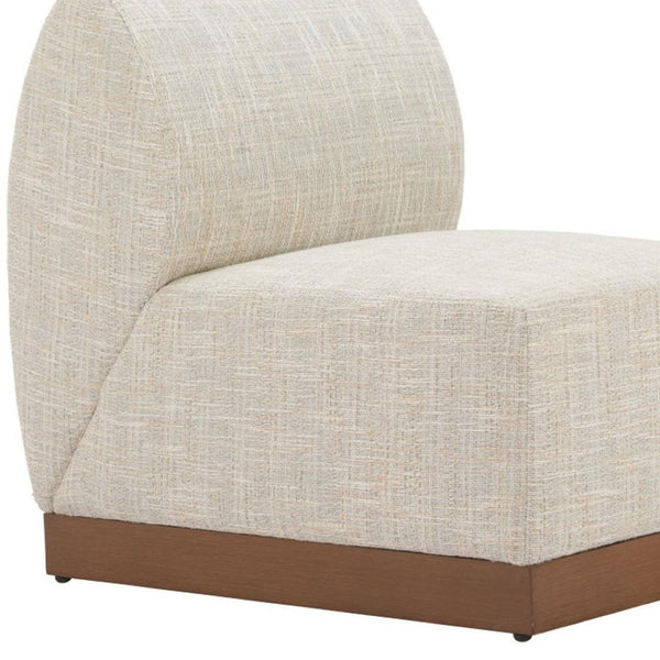 HomeRoots 24" Beige Aluminum Outdoor Accent Chair - Modern, Lightweight Design for Patios, Decks & Lounges 668774