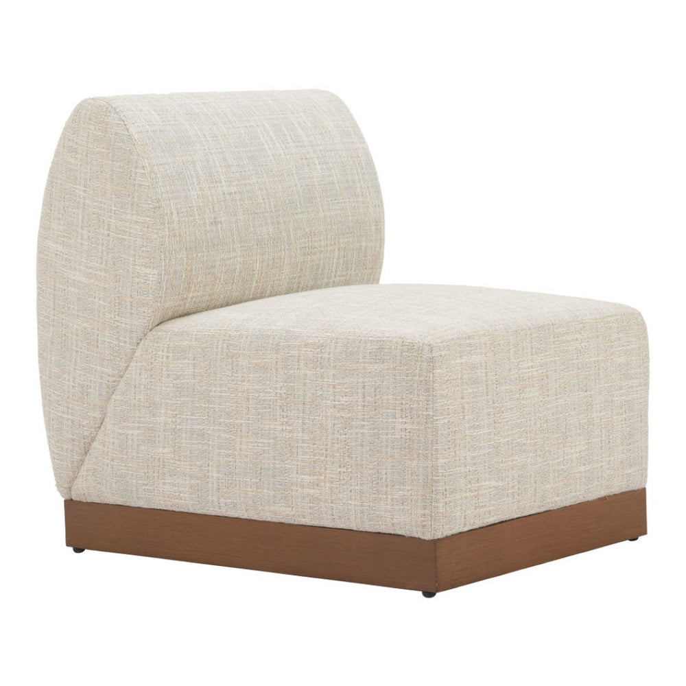 HomeRoots 24" Beige Aluminum Outdoor Accent Chair - Modern, Lightweight Design for Patios, Decks & Lounges 668774