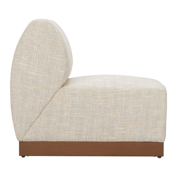 HomeRoots 24" Beige Aluminum Outdoor Accent Chair - Modern, Lightweight Design for Patios, Decks & Lounges 668774