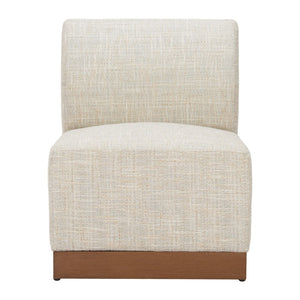 HomeRoots 24" Beige Aluminum Outdoor Accent Chair - Modern, Lightweight Design for Patios, Decks & Lounges 668774