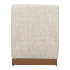HomeRoots 24" Beige Aluminum Outdoor Accent Chair - Modern, Lightweight Design for Patios, Decks & Lounges 668774
