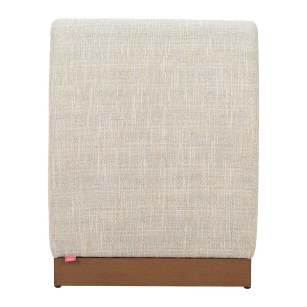 HomeRoots 24" Beige Aluminum Outdoor Accent Chair - Modern, Lightweight Design for Patios, Decks & Lounges 668774