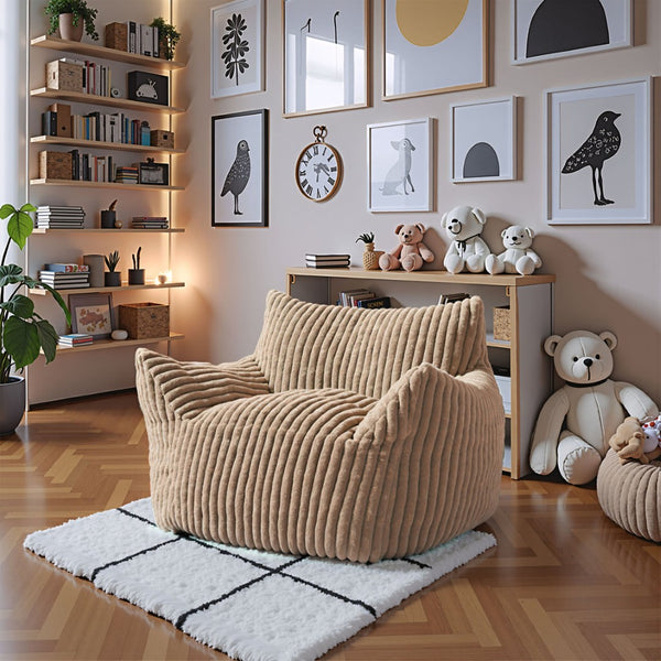HomeRoots 40" Stylish Beige Upholstered Arm Chair with Slipcover - Modern Comfort for Home & Office Decor 668777