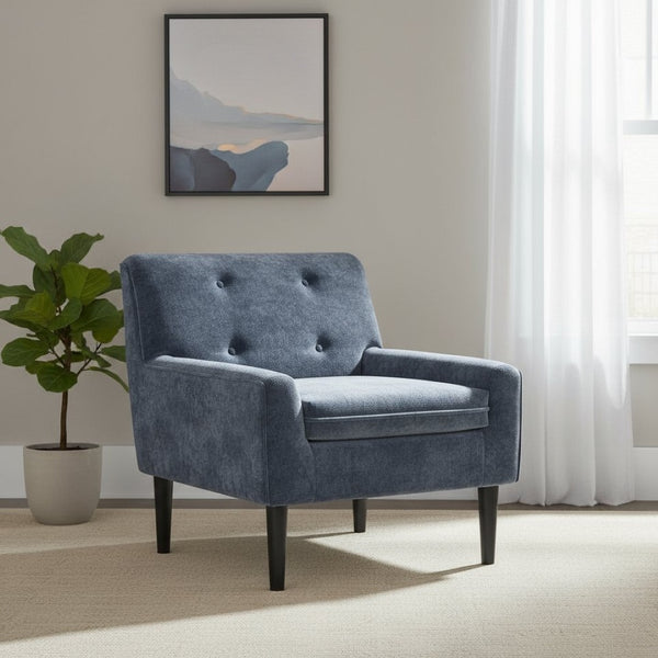 HomeRoots 30" Modern Gray Upholstered Arm Chair - Versatile Accent Seating for Home & Office Comfort 668778