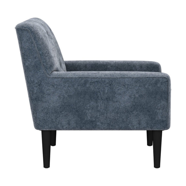 HomeRoots 30" Modern Gray Upholstered Arm Chair - Versatile Accent Seating for Home & Office Comfort 668778
