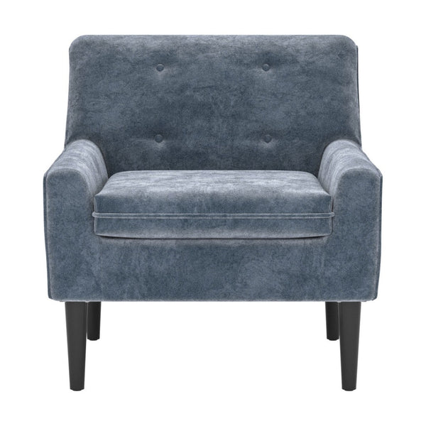 HomeRoots 30" Modern Gray Upholstered Arm Chair - Versatile Accent Seating for Home & Office Comfort 668778