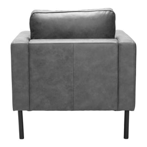 HomeRoots 33" Gray Upholstered Arm Chair - Modern Accent Chair with Plush Comfort for Home or Office Spaces 668780