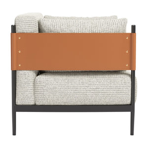 HomeRoots 34" Modern Gray Upholstered Arm Chair - Stylish Comfort for Living Rooms, Offices & Hospitality Spaces 668787