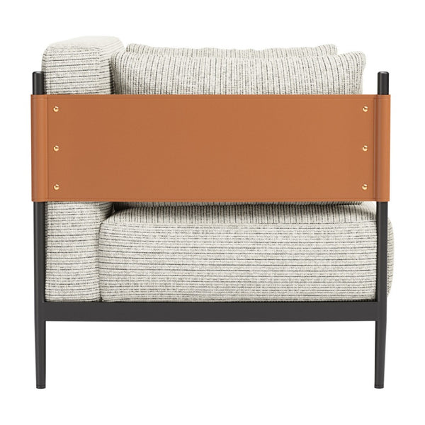 HomeRoots 34" Modern Gray Upholstered Arm Chair - Stylish Comfort for Living Rooms, Offices & Hospitality Spaces 668787