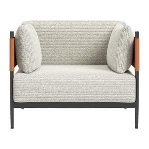 HomeRoots 34" Modern Gray Upholstered Arm Chair - Stylish Comfort for Living Rooms, Offices & Hospitality Spaces 668787