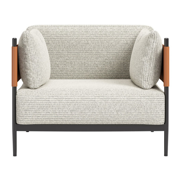 HomeRoots 34" Modern Gray Upholstered Arm Chair - Stylish Comfort for Living Rooms, Offices & Hospitality Spaces 668787
