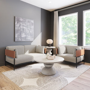 HomeRoots 34" Modern Gray Upholstered Arm Chair - Stylish Comfort for Living Rooms, Offices & Hospitality Spaces 668787