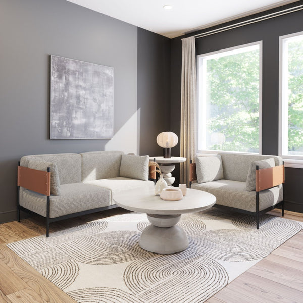 HomeRoots 34" Modern Gray Upholstered Arm Chair - Stylish Comfort for Living Rooms, Offices & Hospitality Spaces 668787
