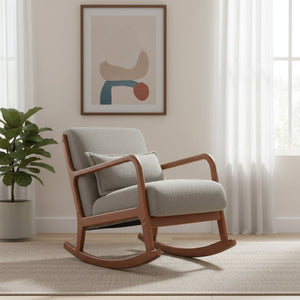 HomeRoots 26" Gray Upholstered Arm Chair - Modern Comfort Accent for Living Rooms, Offices & Hospitality Spaces 668790