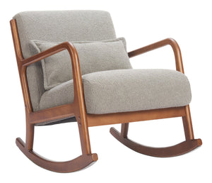 HomeRoots 26" Gray Upholstered Arm Chair - Modern Comfort Accent for Living Rooms, Offices & Hospitality Spaces 668790
